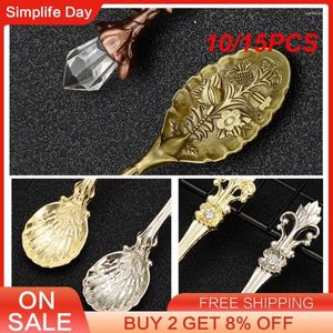 Spoons 10/15PCS Mixing Spoon Vintage Creative Kitchen Accessories Stirring Crystal Head Dining Bar Wholesale Tea