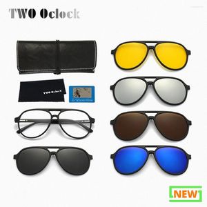 Sunglasses Frames 2024 Trend 5 In 1 Magnetic Women Oval Driver Night Vision Glasses For Men Brand Designer Sun Optic Frame