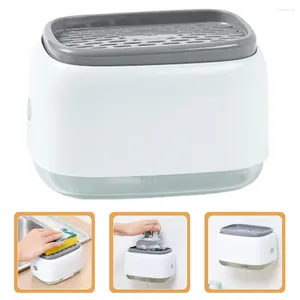 Liquid Soap Dispenser Household Sink Press Type Kitchen Supply Holder Sponge Container Dish Dishwashing Crevice Brush