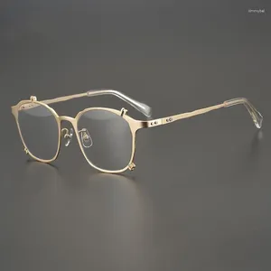 Güneş Gözlüğü Çerçeveleri Marka Tasarımcı Alaşım Yuvarlak Gözlükler Çerçeve Erkekler Yüksek Kaliteli El Yapımı Gözlükler Kadın Miyopya Reçete Gözlük Gözlükleri