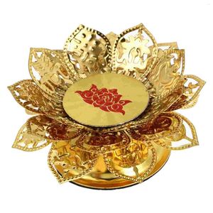 Candle Holders Ghee Holder Candlestick Adornment Butter Light Scene Layout Prop Decoration Lotus Stand Table Tray