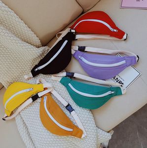 Children039s Mini Waist Bag Canvas Kids Red Fanny Pack Boys Girls Phone Wallet Chest Bag Baby Belt Waist Packs2580767