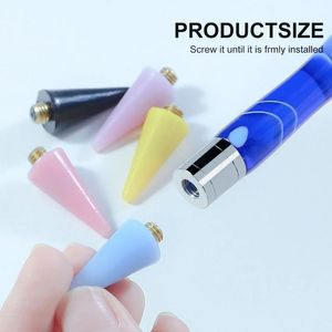 1pc Dual Nagel Doting Stift Kürbisgriff Griff Buntstift Wachs Bohrer Kopf Stahlrohr pflücken Nägel Strssteine Edelstein Art Maniküre Pinsel Werkzeugformer Manikürebürstenset Set