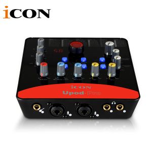 Microfoni ICON UPOD PRO PRO professionista Scheda audio esterna 2 micin/1 chitarra, 2out USB Registrazione Interfaccia 48V Phantom Power Equip Equip