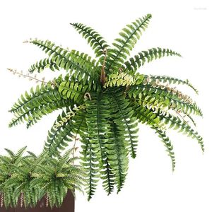 Decorative Flowers Simulated Plant Wall Accessories Green Background Silk Fern Grass Large Persian Gree