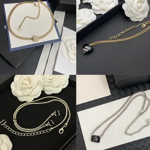 Luxury Brand Designer Pendants Copper Necklaces 18K Gold Plated Brass Letter Choker Necklace Chain Jewelry Accessories Gifts