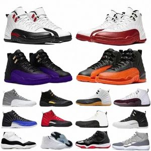 12 Taxi vermelho 11s gratidão cereja brilhante laranja 12s masculino Basquete de basquete vôo dof campo Purple Black Stealth Hyper Royal 11 napolitano criado Corco x1nn#