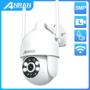 Câmeras Câmera de Vigilância Wi -Fi de 5MP Câmera sem fio de Wireless Time Real Time Rastreamento Automático de Segurança de Visão Night Vision Câmera IP IP