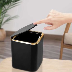 Waste Bins Mini Small Waste Bins Desktop Garbage Basket Home Table Plastic Trash Can Office Supplies Dustbins Sundries Barrel Box L46