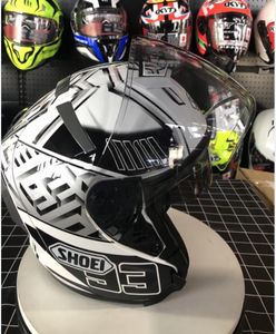 Shoei White Ant Face Aberta Visores duplos Capace