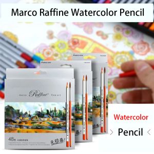 Pencils 24/36/48/72 Marco Raffine Fine Art Watercolor Pencil Drawing Sketches Mitsubishi WaterSoluble Secret Garde Color Pencil School