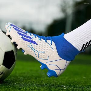American Football Shoes Men Long Spikes Boots Cleats Match Soccer Breathable Outdoor Sport Non Slip Students Ultralight Children Training