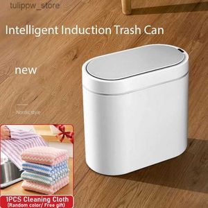 Cesti per rifiuti 7L/9L Cash lattina di sensori Smart Sensor Cash per soggiorno Cestino da cucina Pesca di bagno impermeabile Stretta Strema Stremata Garbage Tin L46