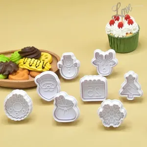 Baking Moulds Christmas Biscuit Mold Mini Home Cake DIY Plastic Decoration Three-dimensional Shape Factory Direct Sales