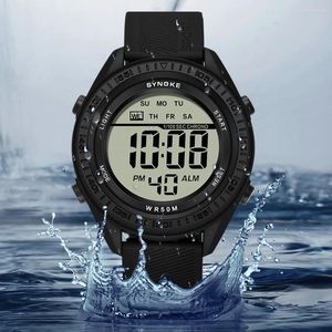 ساعة Wristwatches Sports Digital Watch for Men مقاوم للماء electronic arconograph clock week week reloj hombre