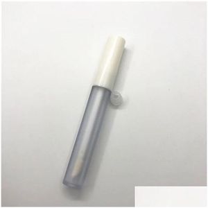 Packing Bottles Wholesale 2.5Ml Frosted Clear Empty Lip Gloss Containers Tube Travel Portable Brush Tip Applicator Wand Cosmetics Su Dh7Sp