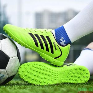 American Football Shoes Arrival Green Soccer Men Women Breathable TF Sports Outdoor Lightweight Society
