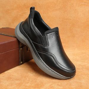 Casual Shoes Trend Black Herren echtes Leder komfortable weiche Top -Designer -Ladungsstudio Luxus Business 13009