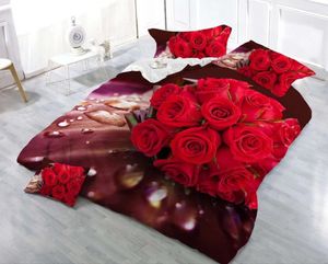 Sängkläder uppsättningar .wensd mjuka hemtextils sängkläder reaktiv utskrift täcke täcke täcke kudde kudde dekbedovertrek
