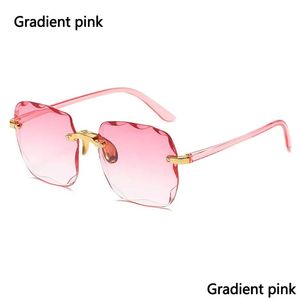 Utomhusglasögon vintage transparent gradient solglasögon nyanser fyrkantiga solglasögon för kvinnor ramlösa droppleverans sport ut ottvm
