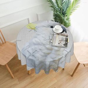 Tkanina stołowa biały kakadu - kolorowy obrus 60 cali okrągły 152 cm miękki dekoracyjny granica wewnętrzny/zewnętrzny