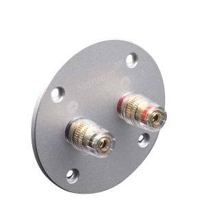 Accessoires Dlhifi 2way Round 75 -mm -Aluminiumlegierung Audio -Lautsprecher Bindung nach Kristall reiner Kupferkabel -Kabelklemme Bananen -Steckeranschluss