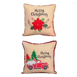 Pillow Christmas Cover Pillowcase Sofa S Cases Cotton Linen Covers Home Decor