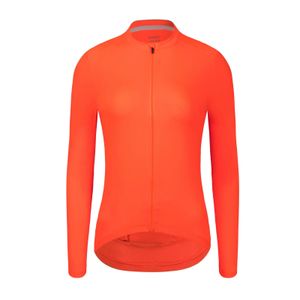 RisesBik Solid Color Womens Cycling Jersey Long Sleeves Female Bike Jersey Women Bicycle Jersey Cycling Clothes UPF50 240323
