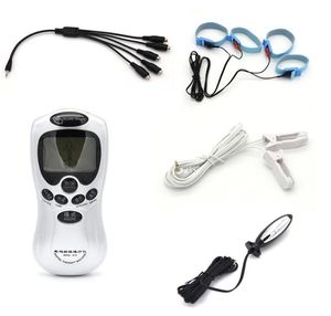 DIY manlig elektrochock penis kuk ringar anal plugn nippel klämmer sex leksaker för man kvinna par elektriska chockmassager set5652269