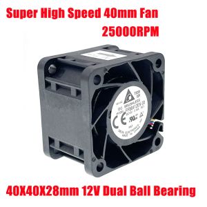 パッドデルタFFB0412EN00 40x40x28mmデュアルボールベアリング12V 25000RPM 1U 2Uサーバー冷却用パッド