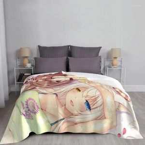 Filtar Nekopara Cartoon Game Filt Coral Fleece Plush Tryckt Söta flickor Ultra-Soft Throw For Home Outdoor Bedding kast