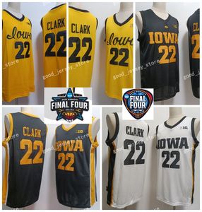 2024 أحدث نمط NCAA College Iowa Hawkeyes كرة السلة Jersey NCAA College 22 Caitlin Clark Men Women Youth 2024 Final Four