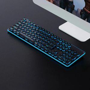 Tangentbord LED -datortangentbord Trådlöst BluetoothCompatible Backlight 104 Keys PC Desktop Keyboard Computer Accessories