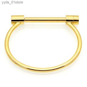 Charm Bracelets Design Hufeisenschraube Gold Silber Rose Schwarz Edelstahl von Männern für Männer Frauen Bestes Geschenk L46