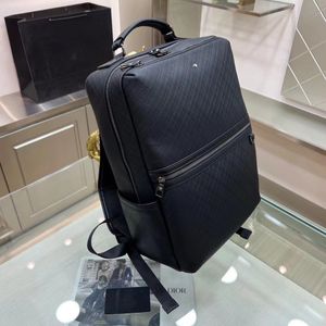 Zaino in borsa per laptop designer di lusso borsa per computer con cerniera in pelle vera in pelle caposta da viaggio in grande capacità