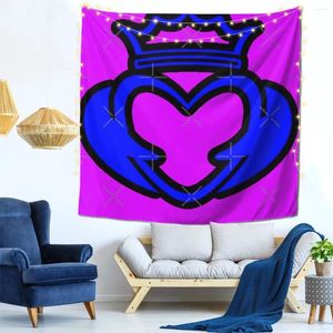 Camess Heart Wall Decor Goblen Modern Ofis Özelleştirilebilir Hediye Polyester Parlak Renk