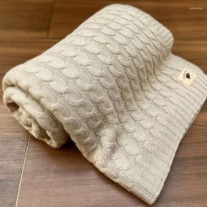 Blankets Acrylic Jacquard Knitted Blanket