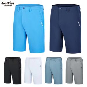 Şort golfçü golf erkekler şort yaz sağlam ferahlatıcı nefes alabilen pantolon rahat pamuklu gündelik kıyafetler spor giyim