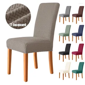 Chair Covers T Jacquard Cover Stretch Spandex Dining Elastic Non Slip Seat Slipcovers For El Kitchen Wedding Party Home