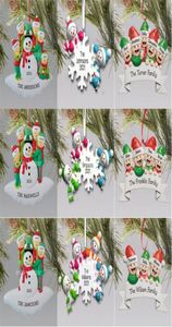 Julprydnader Dekorationer Karantän Survivor Harts Ornament Kreativa leksaker Träddekor för mask Snögubbe Hand Sanited Family2555608