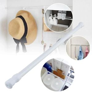 Shower Curtains Multi Purpose Spring Loaded Extendable Sticks Useful Net Voile Tension Curtain Rail Pole Bathroom Product