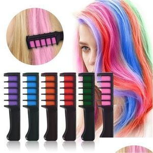 Haarfarben Sofortige Farbe Kamm Temporärer Kreide Einweg cosplay Party Style Tool Drop Lieferung Produkte Pflege -Styling -Werkzeuge DHCXH