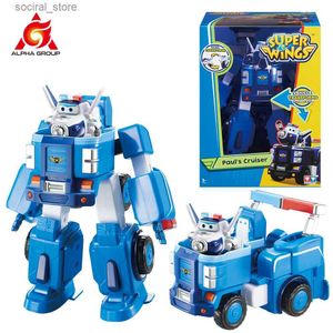 Figury zabawek akcji Super Wings 7 Zestaw robota z 2 transformatem mini figurka akcji przekształcanie zabawek ciężarówek samochod