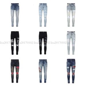 S designers jeans oroliga france mode pierre rak mäns cyklist hål stretch denim casual jean män mager byxor elasticit ny stil