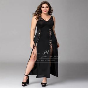 Wholesale Womens Sexy Plus Size Spaghetti Lingerie Dress Adult Lady Large Size High Open Babydoll Party Dancing Queen Dress XXL 240401