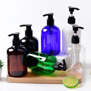 Storage Bottles 20pcs 300ml Empty Plastic Black Dumpy With Lotion Pump For Shampoo Liquid Soap Shower Gel Cosmetics Packaging