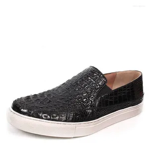 Casual Shoes Tainxin Classic äkta krokodil manlig läder manuell anpassad affärs andningsmedel män