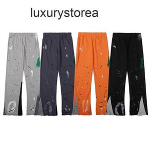 Mensbyxor Kvinnor Designer Pants Kontrast Färgtryck Sport Sweatpants Hip Hop Men Streetwear Wide Len Par Loose Pants DK19