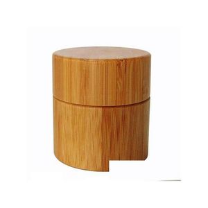 Bottadores de embalagem por atacado 30g recipiente de bambu Plastic Wood Cream Jar Jar