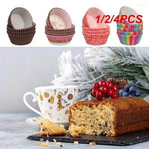 Baking Moulds 1/2/4PCS Pack Cake Muffin Cupcake Paper Cups Box Liner Kitchen Accessories Mold Small Boxes